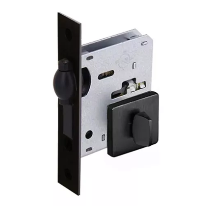 FECHADURA ROLETE COM LINGUETA PRETA QUADRADA AROUCA