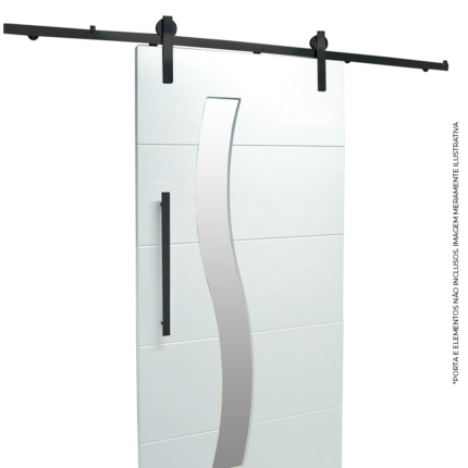 ROLDANA APARENTE SOFT DE ALUMÍNIO PRETO